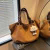 Bolsa Grande Retro para Outono e Inverno Pedido Estrangeiro para Mulheres 2026 Nova Bolsa Transversal Casual para o Dia a Dia Bolsa Tote de Lona de Ombro Único