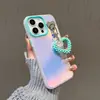 Capa de Celular com Pingente Pérola Amor Laser Fosco para Apple 15PROMAX Amor 14 Tendência 11 Pingente XR