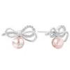 Acessórios de Pérola DIY Joias Conjunto de Pérolas em Prata Esterlina S925 para Mulheres Nicho Luxo Leve Moda Commute Colar de Laço
