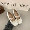 Zapatos Pequeños de Tacón Oculto Estilo Francés para Mujer 2025 Nuevos Zapatos Mary Jane de Punta Cuadrada Primavera y Verano Zapatos de Noche Elegantes Zapatos de Ballet