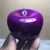 Talla de Madera Manzana Sándalo Rojo Seda Dorada Nan Adorno Regalo de Navidad Caja de Regalo