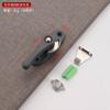Aleación de aluminio cerradura de media luna bidireccional gancho de ventana universal cerradura gancho de bloqueo de acero inoxidable seguridad antirrobo accesorios para ventana de corredera y abatible