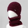 Sombrero de invierno para ancianos, sombrero de lana para abuela con protección cálida para las orejas, sombrero de punto para anciana con forro polar, sombrero frío para madre
