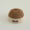 Gorra de Melón con Logo de Letra Fresco de Moda para Niños Venta al por Mayor Sombrero de Propietario Estilo Chino Otoño Gorra de Pana Cálida Hip-Hop para Niños