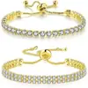 Pulseira de zircônia da moda transfronteiriça feminina nicho simples cristal pulseira de alta qualidade acessórios joias joias joias atacado