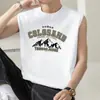 2026 Nuevo Estilo Camiseta sin Mangas de Algodón Puro Chaleco para Hombre Camiseta sin Mangas Deportiva Baloncesto Fitness Holgada Tendencia