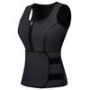 Top modelador de corpo feminino com zíper transfronteiriço europeu e americano Colete modelador de corpo Roupas modeladoras de borracha Cinto modelador de corpo para esportes e fitness