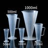 Vaso medidor de plástico con asa, resistente a altas temperaturas, con escala, recipiente medidor transparente para el hogar con tapa
