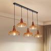 Estilo Medieval Longo Listrado Multi-Cabeça Restaurante Lustre Francês Retrô Hotel de Luxo Bar Lâmpadas Novo Estilo 2025