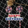 Muñeca Kt Gato Mueve la Cabeza Muñeca Decoraciones para Pastel de Cumpleaños Adornos Gato Ding Dang Capitán América Doraemon Adornos