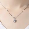 Collar de plata S925 para mujer, estilo coreano, con forma de corazón, elegante, con colgante de clavícula, sencillo y nuevo.