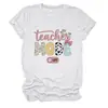 Modo Profesor Desactivado Amazon Ebay Sitio Independiente Camiseta de Manga Corta con Cuello Redondo para Mujer, Moderna y Versátil