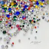 1440 Pedrería Plana de Colores para Uñas, Nuevos Diamantes de Cristal Redondos Iridiscentes para Decoración de Uñas, Pedrería de Resina al por Mayor
