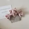Pinza Peine para el Cabello con Lazo Dulce Coreano para Niñas, Organizador de Flequillo y Cabello Suelto, Lindo Pinza Peine para el Cabello
