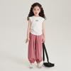 Camiseta sin mangas de verano para niños Estilo coreano Chaleco deportivo de dos piezas falsas 2024 Nuevo verano Chaleco para niñas Camiseta sin mangas
