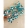 Teléfono móvil corona de pedrería mariposa amor tatuaje pegatinas cara girasol diamante AB blanco puro decorativo pedrería