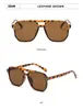 Gafas de sol de doble puente estilo vintage transfronterizas, Gafas de montura grande a la moda y sencillas, Gafas con lentes oceánicas de moda al por mayor