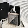 Coreia do Sul ins bolsa de malha feminina personalizada simples colete bolsa moda pequena bolsa quadrada bolsa de armazenamento na moda atacado