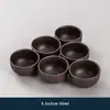 Conjunto de 6 xícaras de chá de cerâmica kung fu para uso doméstico, incluindo tigelas de chá, xícaras de degustação, conjuntos de chá e xícaras pequenas para o anfitrião apreciar o chá