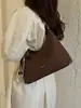Bolsa tote de lona texturizada simples estilo coreano para mulheres, novo modelo 2026, bolsa de ombro e transversal de grande capacidade para o dia a dia
