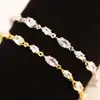 Pulsera de Zirconia Cúbica de Cristal 18K para Mujer, Regalo de Moda de Alta Gama para Novia, Pulsera para Mejor Amiga al por Mayor, Pulsera para Mejor Amiga