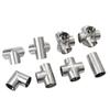 Conector Triplo de Aço Inoxidável 19Mm25Mm32Mm Peça Fixa Junta Cotovelo Montagem Estrutura Fixador Ângulo Reto