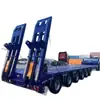 Semirremolque de cama baja de seis ejes 60T semirremolque de cama baja de tres ejes 13m para transportar maquinaria de ingeniería grande