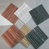 Ladrillo de Mosaico Curvo de Travertino Beige Natural Personalizado para Panadería, Tienda de Ropa, B&B, Azulejos de Pared