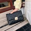 Bolso de Mujer de Moda Simple Clásico Bordado Diamante A Cuadros Cadena Bolso Cuadrado Pequeño Versátil Dulce Cruzado Hombro Mini Bolso para Teléfono Móvil
