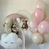 Producto Nuevo Más Vendido en Amazon Estilo Ins Globo de Película de Aluminio con Lazo Accesorios para Fotos Decoración de Fiesta de Cumpleaños