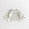 Ropa de Otoño para Bebé Jersey de Manga Larga de Color en Contraste para Niños y Niñas para Salir Camiseta Básica