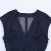 Ropa de Moda Europea y Americana Transfronteriza, Vestido Midi de Encaje con Retazos de Moda Más Vendido en Aliexpress
