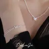 Anillo de Mariposa de Plata de Ley S925 para Mujer, Anillo de Plata Minimalista de Alto Nivel Estilo Ins con Lazo, Diseño de Nicho, Venta al por Mayor