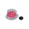 Broche Metálico de Tejido Humano y Órganos de Venta Caliente Transfronteriza Letras Inglesas Accesorios para Ropa Insignia de Dibujos Animados Cerebro Rojo