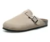 Zuecos para Mujer para Parejas, Pantuflas de Corcho, Zapatos Romanos de Gran Tamaño Transfronterizos para Desear, Zapatos Casuales de Media Pantufla Perezosos, Modernos