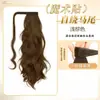 Peruca de Tranças em Rabo de Cavalo Baixo para Mulheres, Tranças de Peruca Autoadesivas com Velcro, Rabo de Cavalo com Volume Natural, Aumento de Volume do Cabelo, Peruca de Rabo de Cavalo Alto