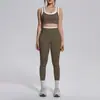 Nuevo conjunto de yoga sin costuras transfronterizo de dos piezas ajustado de alta elasticidad para mujer, adecuado para deportes, correr y fitness