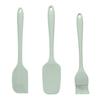 Espátula de silicona de tres piezas de una pieza, brocha para aceite, raspador, utensilios de cocina para sartén antiadherente, resistente a altas temperaturas, suministros para hornear DIY para niños