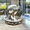 Carrusel de Bola de Cristal Transfronterizo Guardián del Amor Acrílico 2D Rotación de 360° Adornos Regalo Adornos de Escritorio