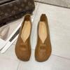 Zapatos Planos Casuales Nuevos Primavera 2026, Mocasines de Piel Suave, Zapatos Perezosos de Estilo Retro Slip-On para Personas de Mediana Edad y Mayores