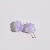 Dulce y Lindo Versátil Temperamento Goteo de Aceite Tridimensional Pastel Agujero Recto Resina Accesorios Aretes DIY Accesorios para el Cabello Colgante