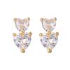 Pendientes de plata de ley 925 con circonitas de amor para mujer, diseño de nicho simple, ligeros, de lujo, con temperamento exquisito, en forma de corazón, 0599A