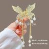 Clip de Garra de Borla de Mariposa de Perla de Diamante Hueco de Fairy Hollow Verano Horquilla de Metal para el Cabello para Mujer Parte Posterior de la Cabeza Recogido Horquilla Clip para Agarrar el Cabello