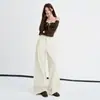 Jeans Feminino Preto de Cintura Alta Lavado em Algodão Transfronteiriço 2026 Outono Novo Casual Solto Caimento Curvo