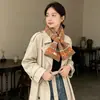 Bufanda Cruzada de Punto Fair Isle Retro con Bloques de Color Bufanda de Punto 2026 Otoño/Invierno Nueva Cálida Versátil Protección contra el Frío Bufanda Protectora para el Cuello