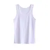 Chaleco de Algodón Puro para Hombres, Jóvenes, de Mediana Edad y Mayores, Talla Grande, Cuello Redondo, Corte Holgado, Camiseta sin Mangas de Algodón, Venta al por Mayor