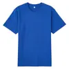 200g Algodón Puro Compacto Siro-Spun Peinado Cuello Redondo Manga Corta Uniforme de Equipo Personalizado Ropa de Trabajo Corporativa Camiseta de Verano con Estampado