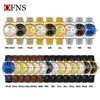 Reloj de Pulsera de Cuarzo OFNS de Moda con Esfera Grande para Hombre de Negocios con Calendario, Reloj Casual Simple para Mujer Luminoso Impermeable