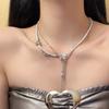 Collar de Doble Capa con Perlas y Mariposa para Mujer, Lujo Ligero, Gama Alta, Colgante de Borla de Imitación de Jade Azul, Cadena para Clavícula, Elegante, Super Hada