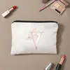 Bolsa de Almacenamiento con Cremallera Transfronteriza de Amazon Bolsa de Lino Bolsa de Almacenamiento para Artículos de Tocador Estuche para Lápices de Estudiante Bolso Cosmético Multifuncional para Mujer